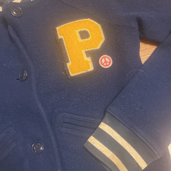 Victoria's Secret Pink Varsity Baseball Bomber Letterman Jacket S Wool Cotton - Picture 2 of 7